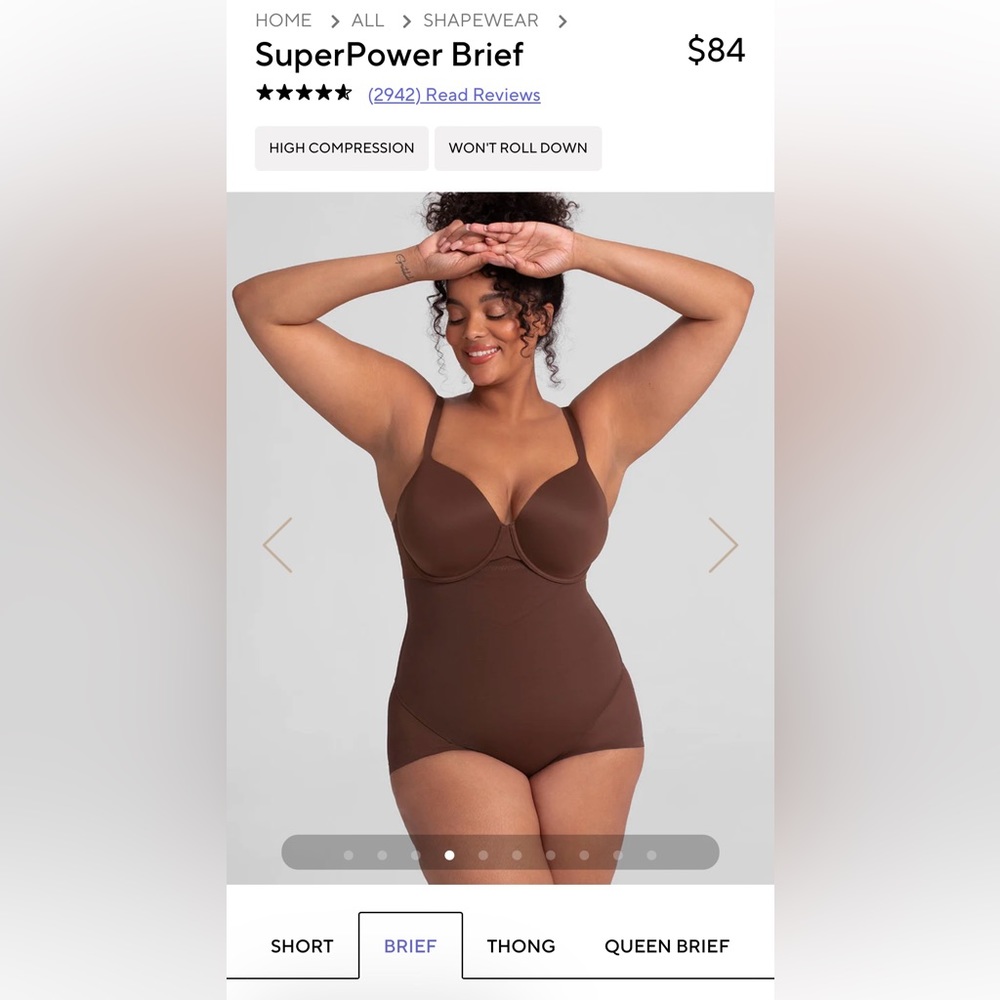 Honeylove Super Power Brief, NWT